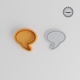 Speech Bubble Cookie Cutter & Stamp Set, Chat Cloud & Talk Symbol, Perfect for Cookies & Fondant, 3 Sizes, 6 Pieces Collection PRODUCT_2961 3d model