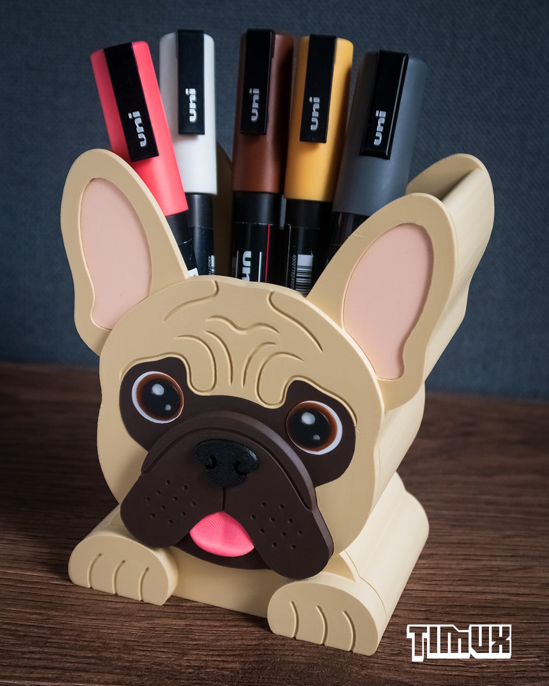 FRENCH BULLDOG PEN HOLDER 3d model