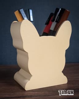 FRENCH BULLDOG PEN HOLDER 3d model
