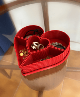 Heart Coregrid Organizer - Valentine’s Gifts - Storage Solutions & Organizers by Lunfardo 3d model
