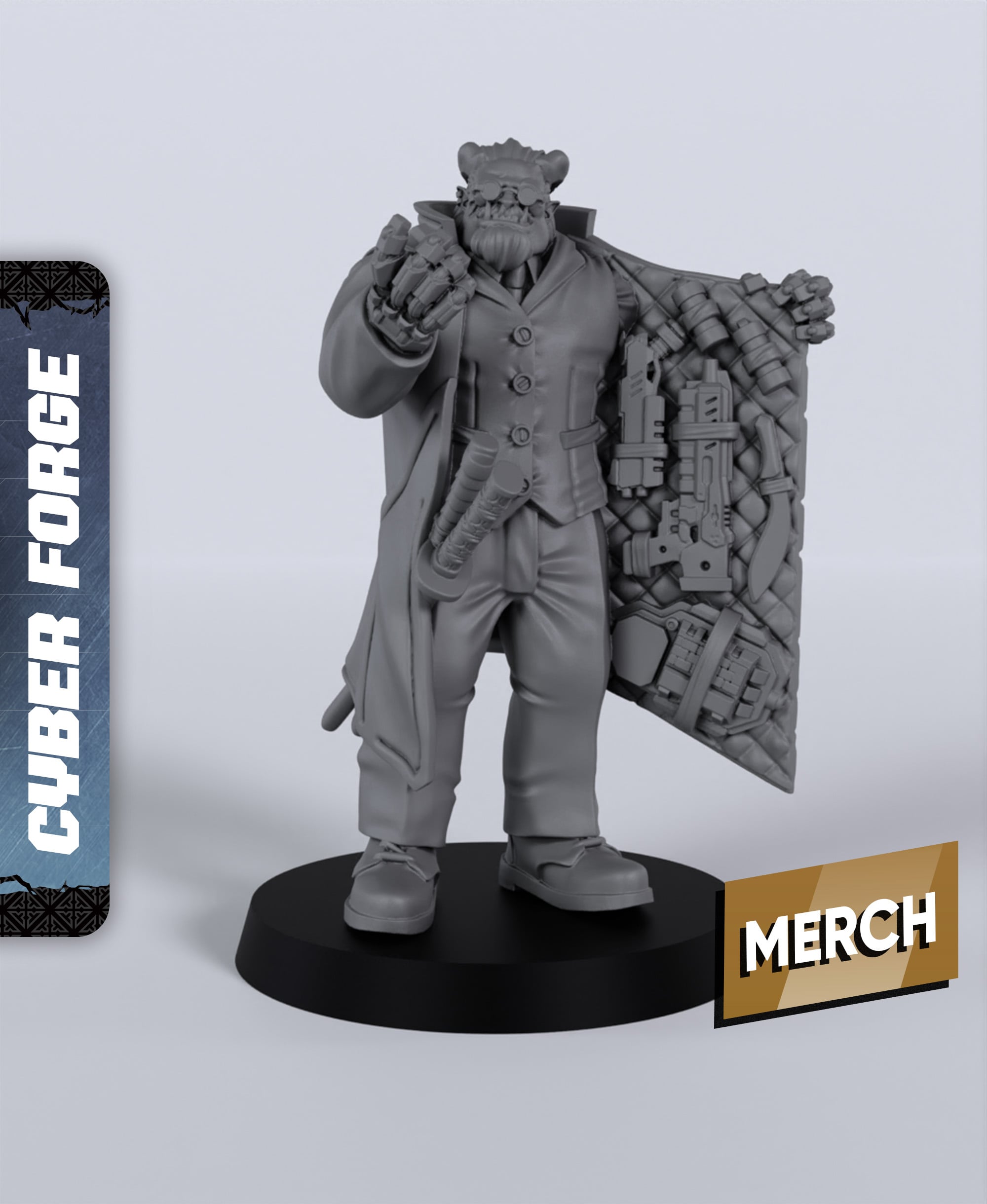 Hannibal Okamoto - With Free Cyberpunk - Sci-Fi Gift Ideas for RPG and Wargamers 3d model