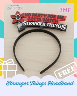 Stranger Things Happy New Year HeadBand for free 3d model