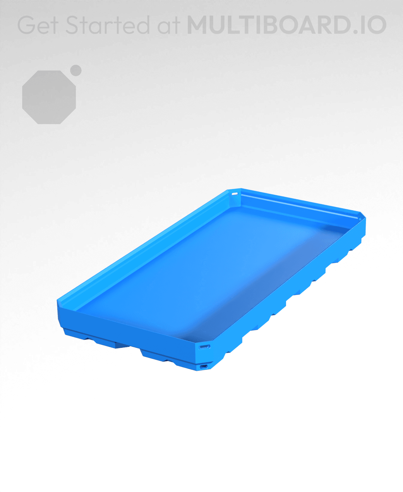 2x4x0.25 CU - Simple Walls - Multibin Shell 3d model