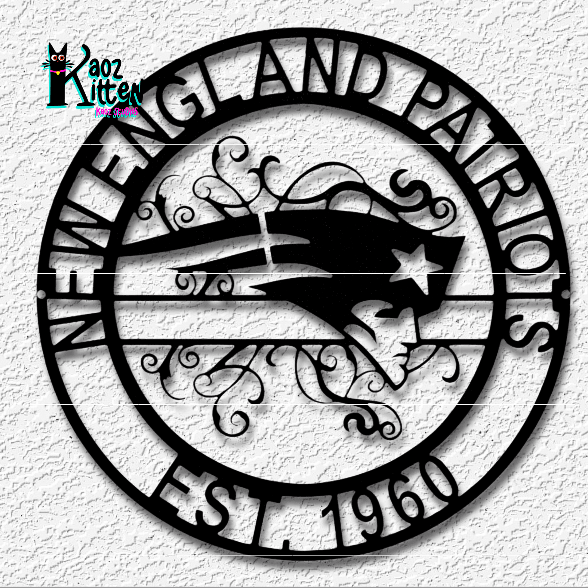 New England Patriots Est wall art Football Team Decor 3d model