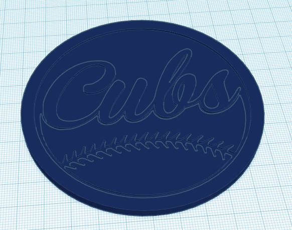 Coaster - Chicago Cubs Baseball 3d model