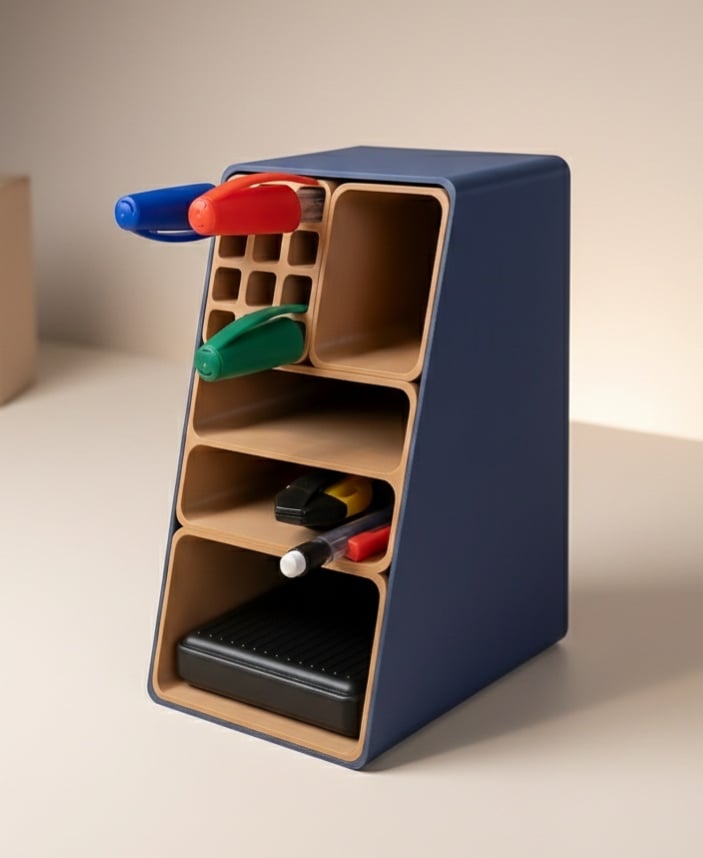 Modular Desk Organizer System 3d model
