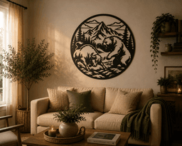 Bear vs Bull 2D Wall Art Stock Market Battle Decor.3mf 3d model