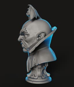Vampire Lord Bust STL | Horror 3D Print | HighDetail 3d model