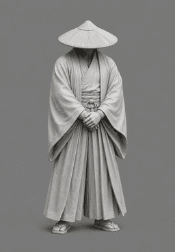 Free Japanese Ronin Monk Statue STL – Zen Samurai Inspired Sculpture 3D Print 3d model