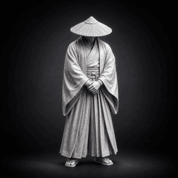 Free Japanese Ronin Monk Statue STL – Zen Samurai Inspired Sculpture 3D Print 3d model