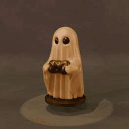 Halloween Ghost with Bread 3d model