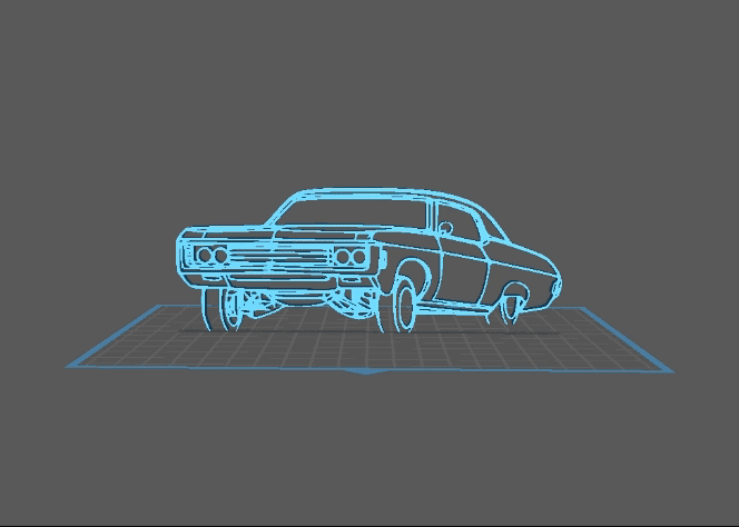 Chevrolet - Impala 1969 Wall Art 3d model