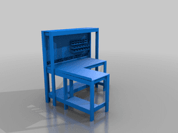 2x4 L Shaped Work Bench Cut List / 3D Printed Accessories 3d model