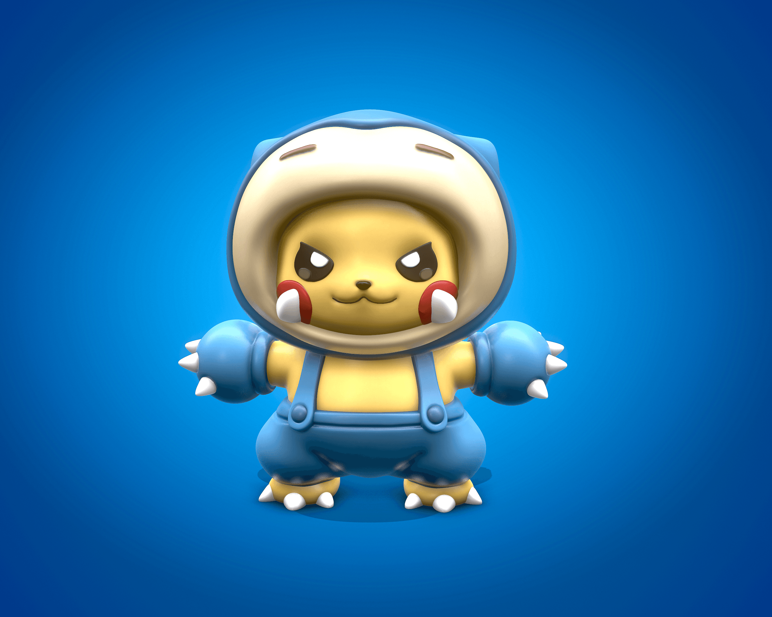 Pikachu Snorlax 3d model