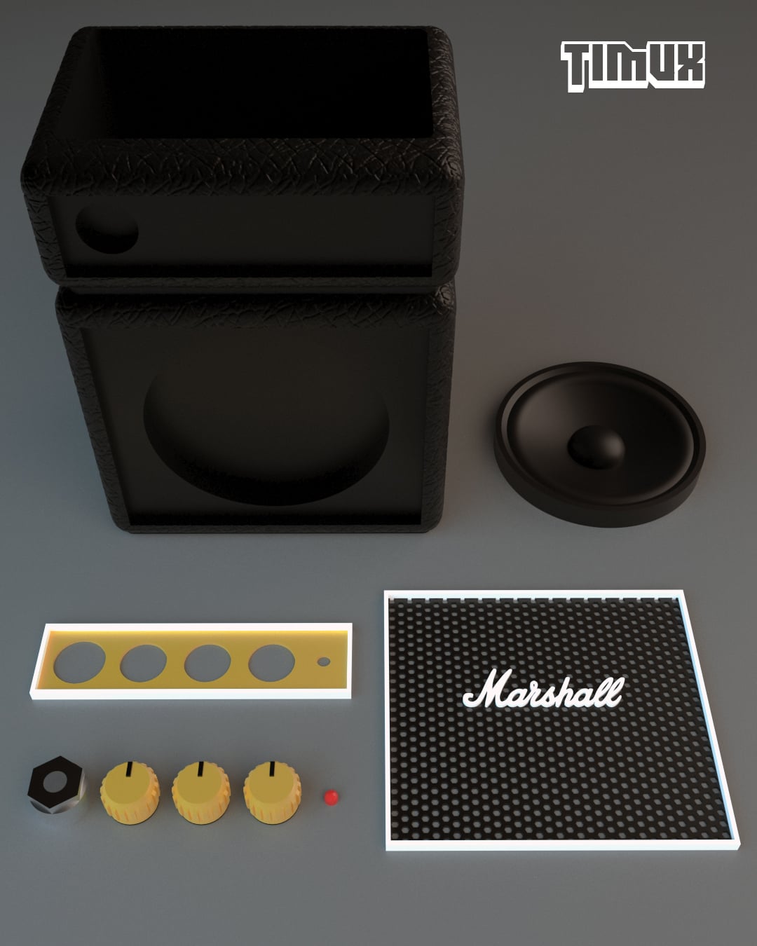 VINTAGE AMPLIFIER PEN HOLDER 3d model