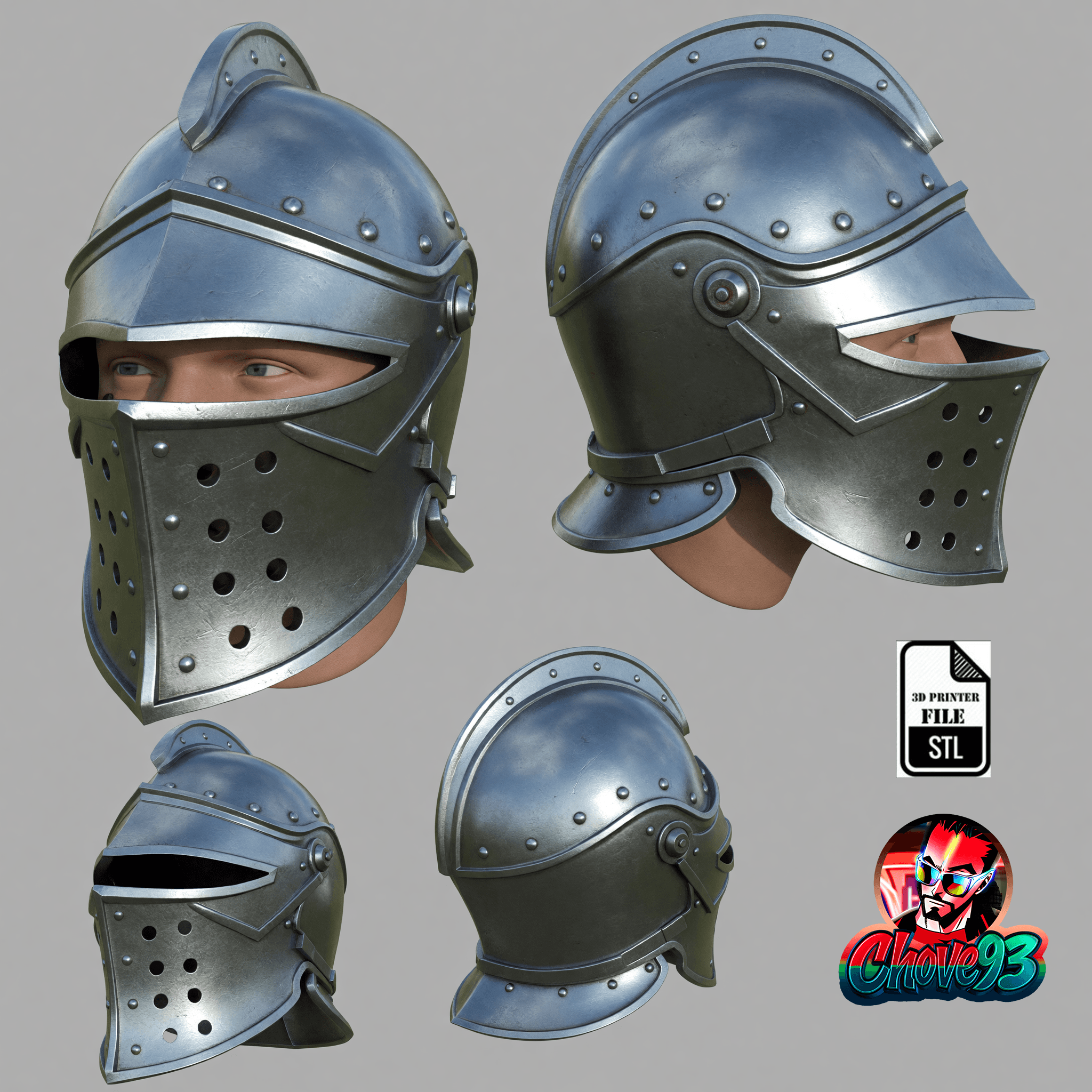 Medieval Soldier Helmet – Wearable 3d model
