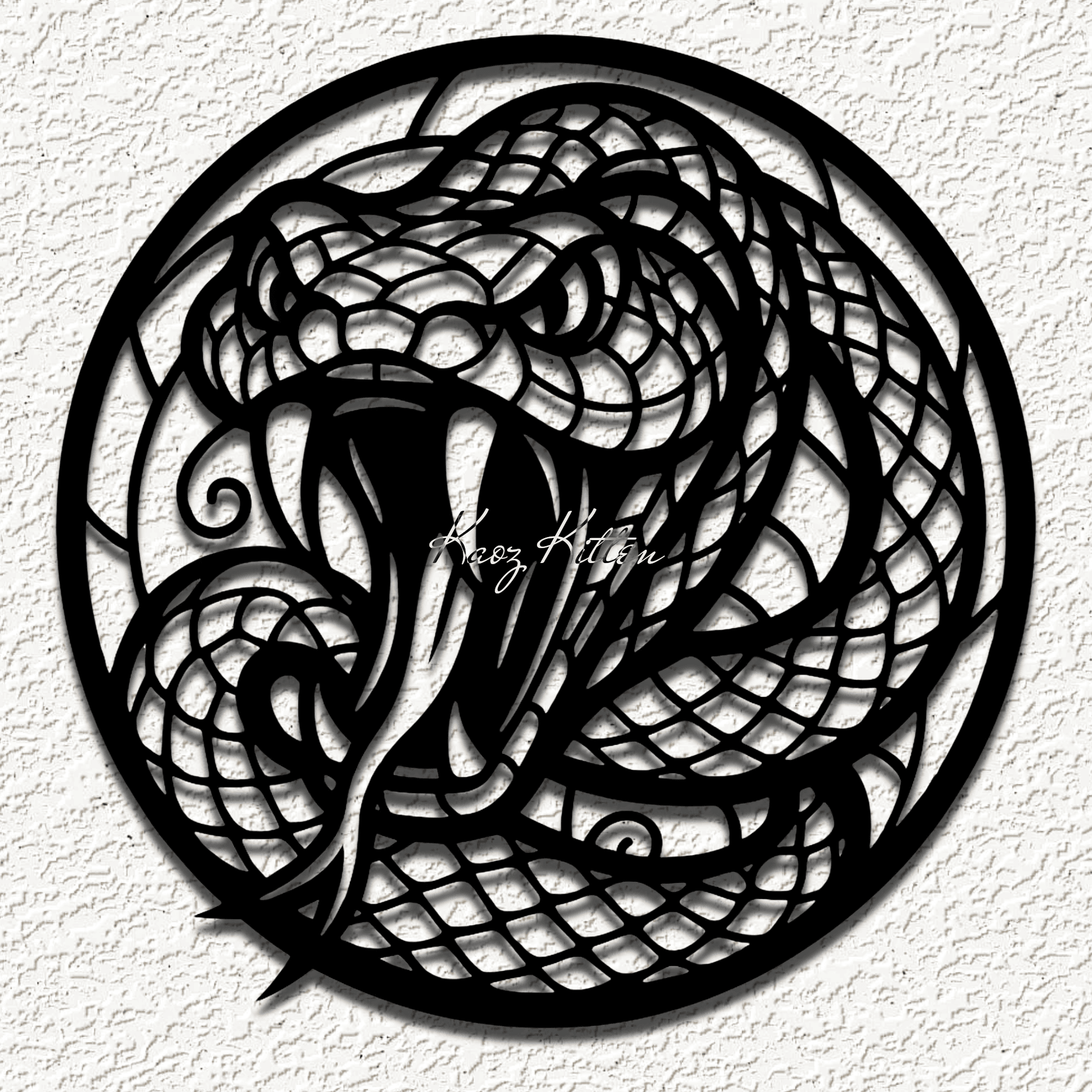 snake fangs glass wall art home decor 3d model