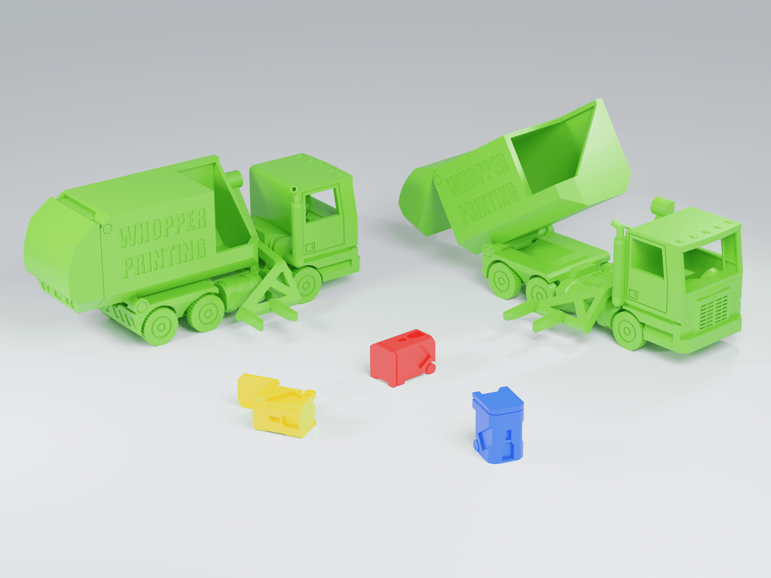Print-In-Place Garbage Truck 3d model