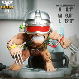 Weapon X Chibi STL for 3D Printing ChibiSTL 3DXM 3d model