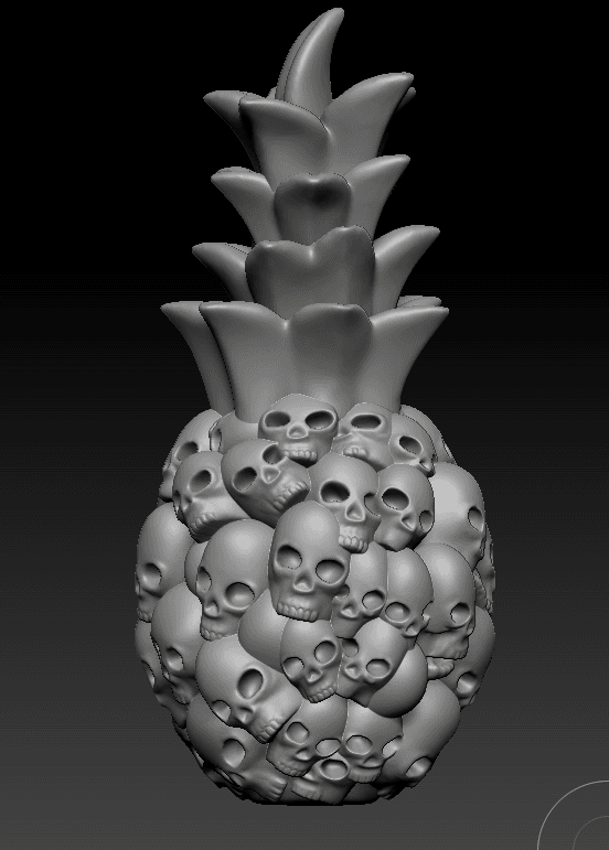 Pineapple Skull 3d model