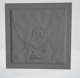 Cristiano Ronaldo Lithophane Framed Artwork - World Cup 3d model