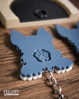 SCHNAUZER KEYCHAINS SET 3d model