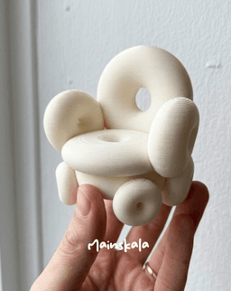 doughnut chair Dollhouse furniture Scalable 3d model
