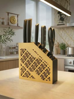 Batik Kitchen Knives Holder 3d model