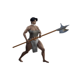 Battle Maiden with Halberd 3d model