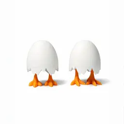 BROKEN EGGS WITH LEGS / MODERN EASTER DECOR / CUTE DECOR / EASTER GIFT / DISPLAY PIECE 3d model