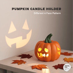 3D Pumpkin Tealight Candle Holder, Fall - Halloween Decor, Cute & Spooky Design, Unique Jack-O 3d model