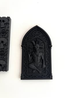 STL File Cathedral Baphomet Wall Frame – 3D Printable 3D Model – Digital Download Model 3d model