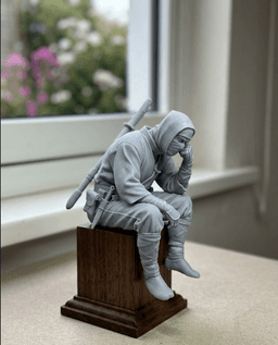 Ninja sitting 3d model