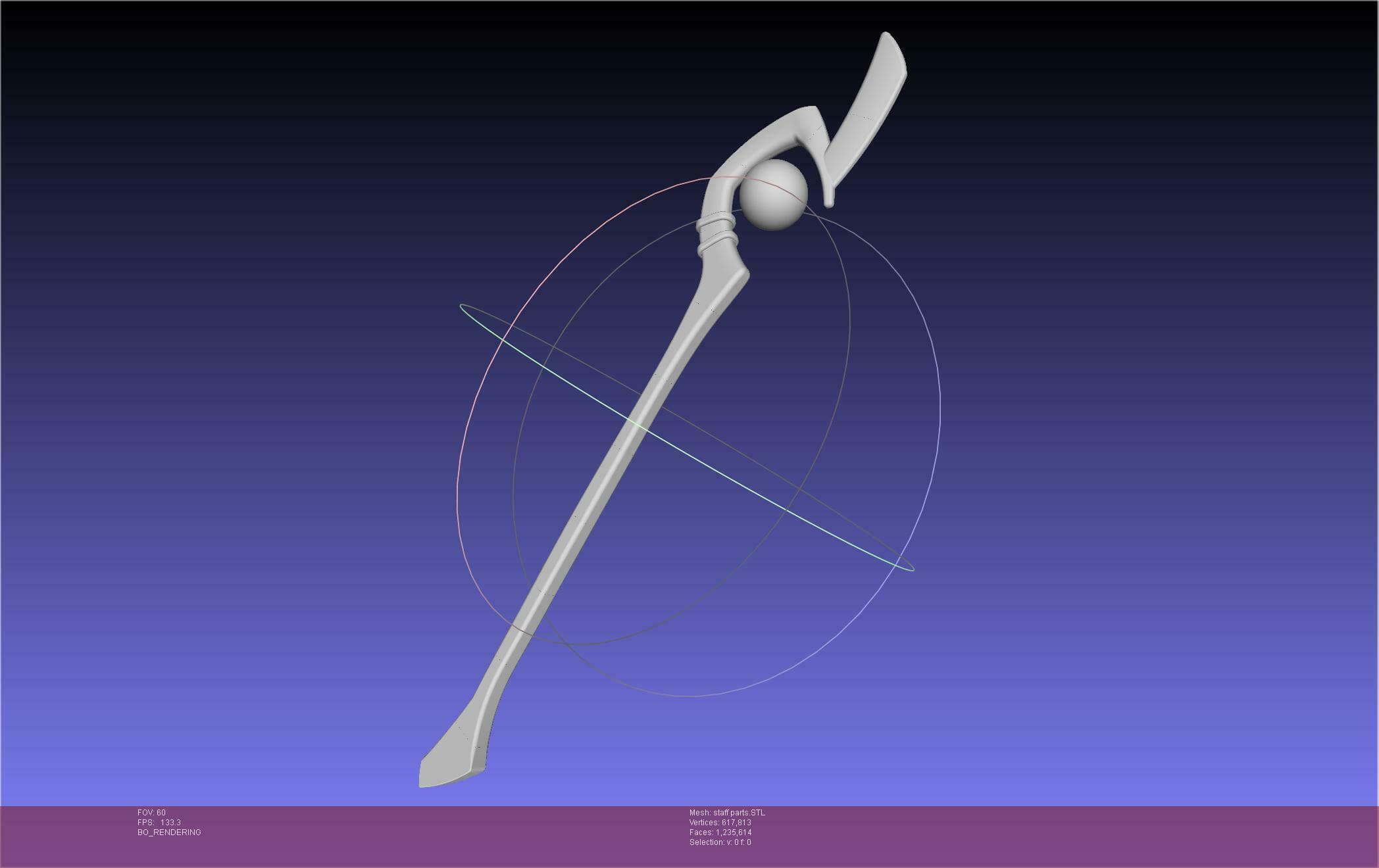 Konosuba Megumin Staff Printable Assembly 3d model