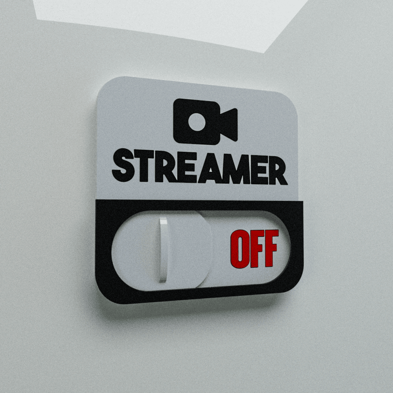 STREAMER DOOR PLATE - ON AND OFF 3d model