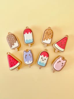 Popsicle Clicker Keychain Fidget Toy Bundle 3d model