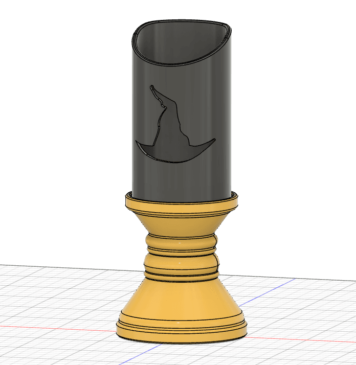 Witch's Hat Halloween Candle 3d model