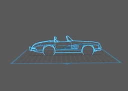 Mercedes 300SL - Roadster Wall Art 3d model
