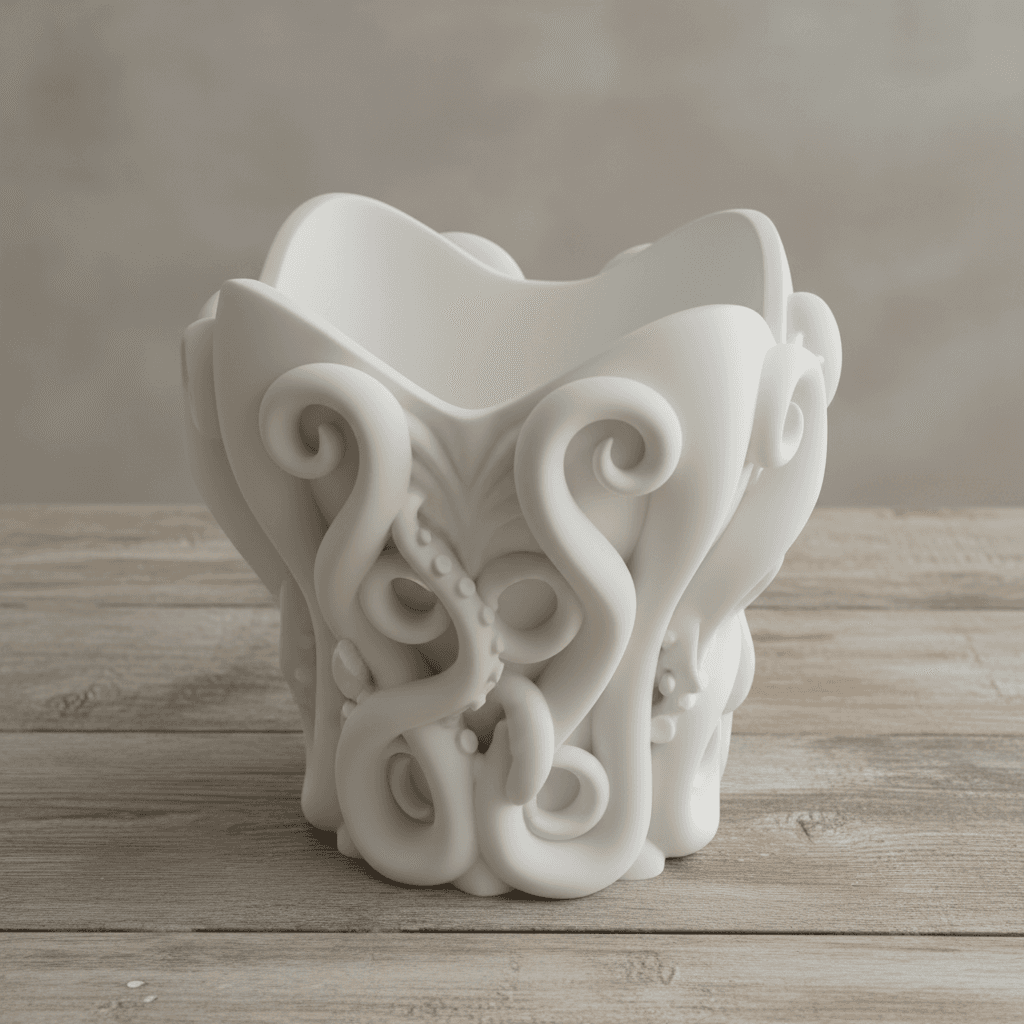 Octopus Storage Basket Premium STL File 3d model