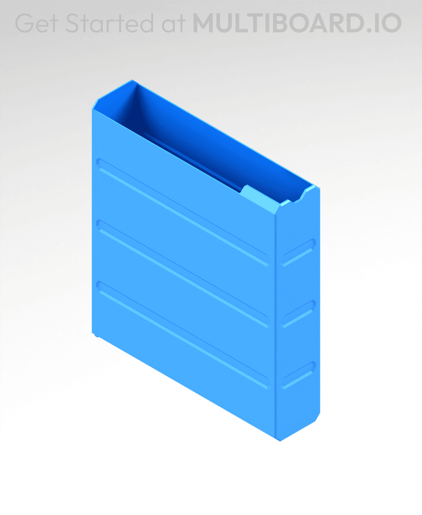 1x4x3.5 LU - Labelled - MultiBin Simple Drawer 3d model