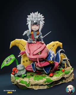 Jiraya Naruto Chibi - Premium Collectible 3d model