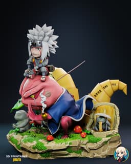 Jiraya Naruto Chibi - Premium Collectible 3d model