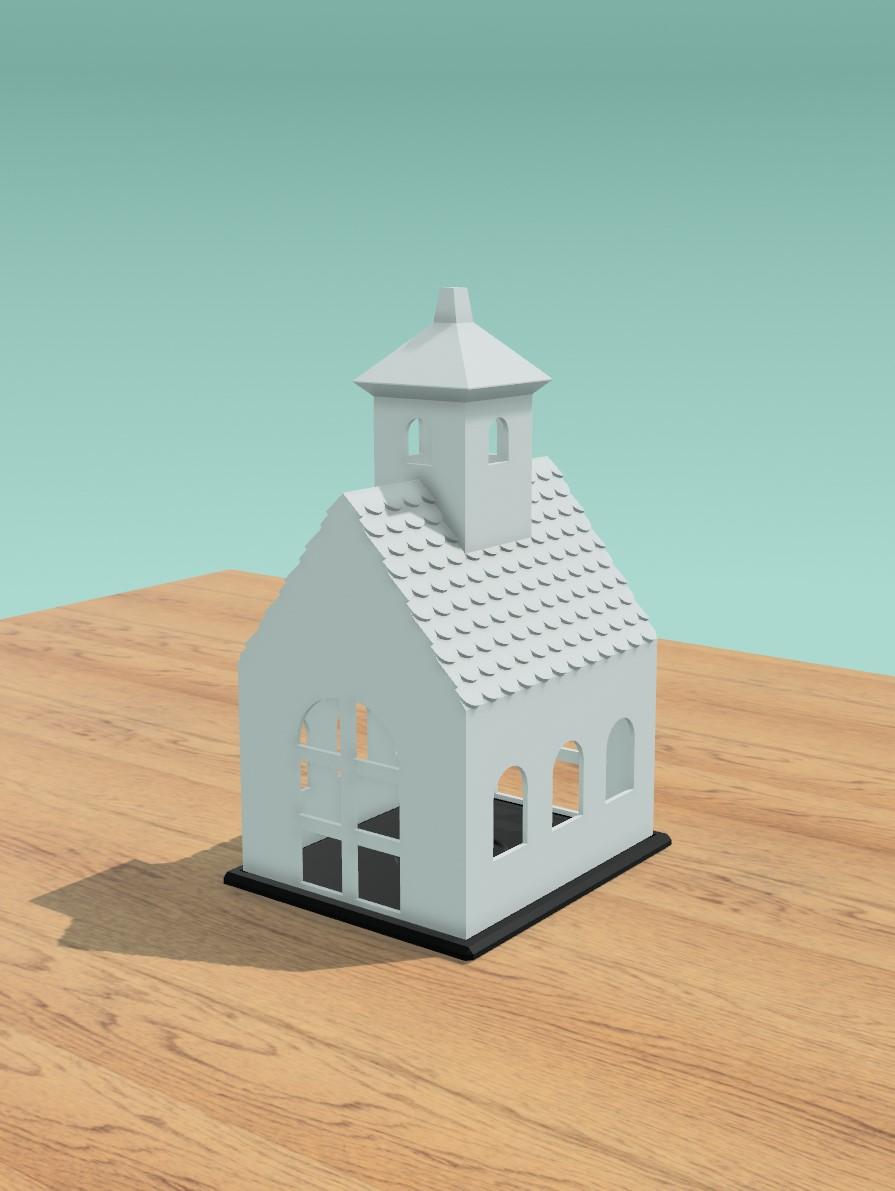 Lighthouse Chapel Tealight Candle 3d model
