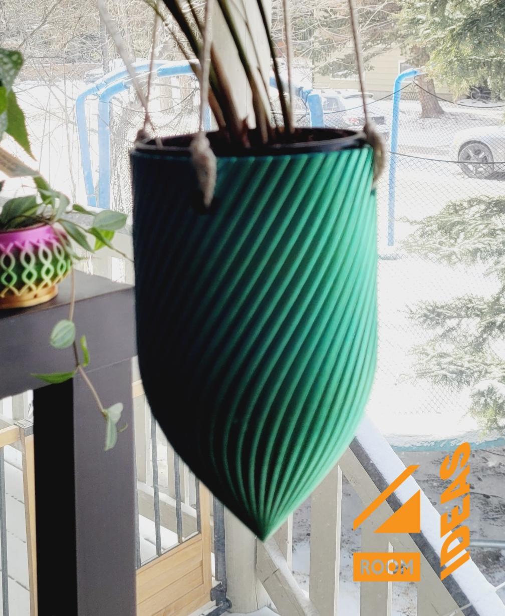 Bullet Planter Pot 3 - hanging planter + stands 3d model