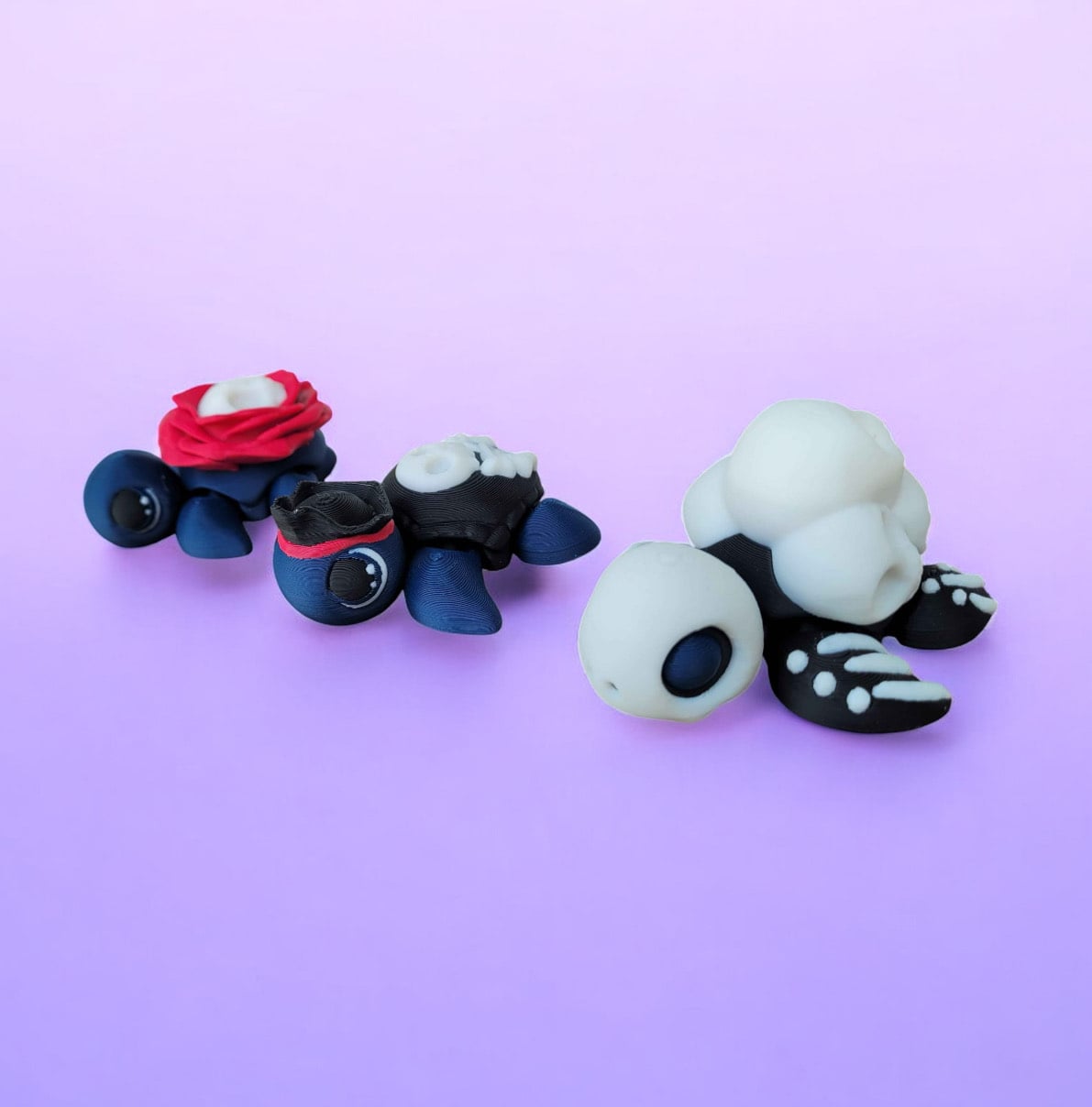 Spooky Baby Turtle Trio 3d model