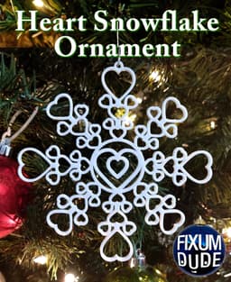 Heart Snowflake Ornament 3d model
