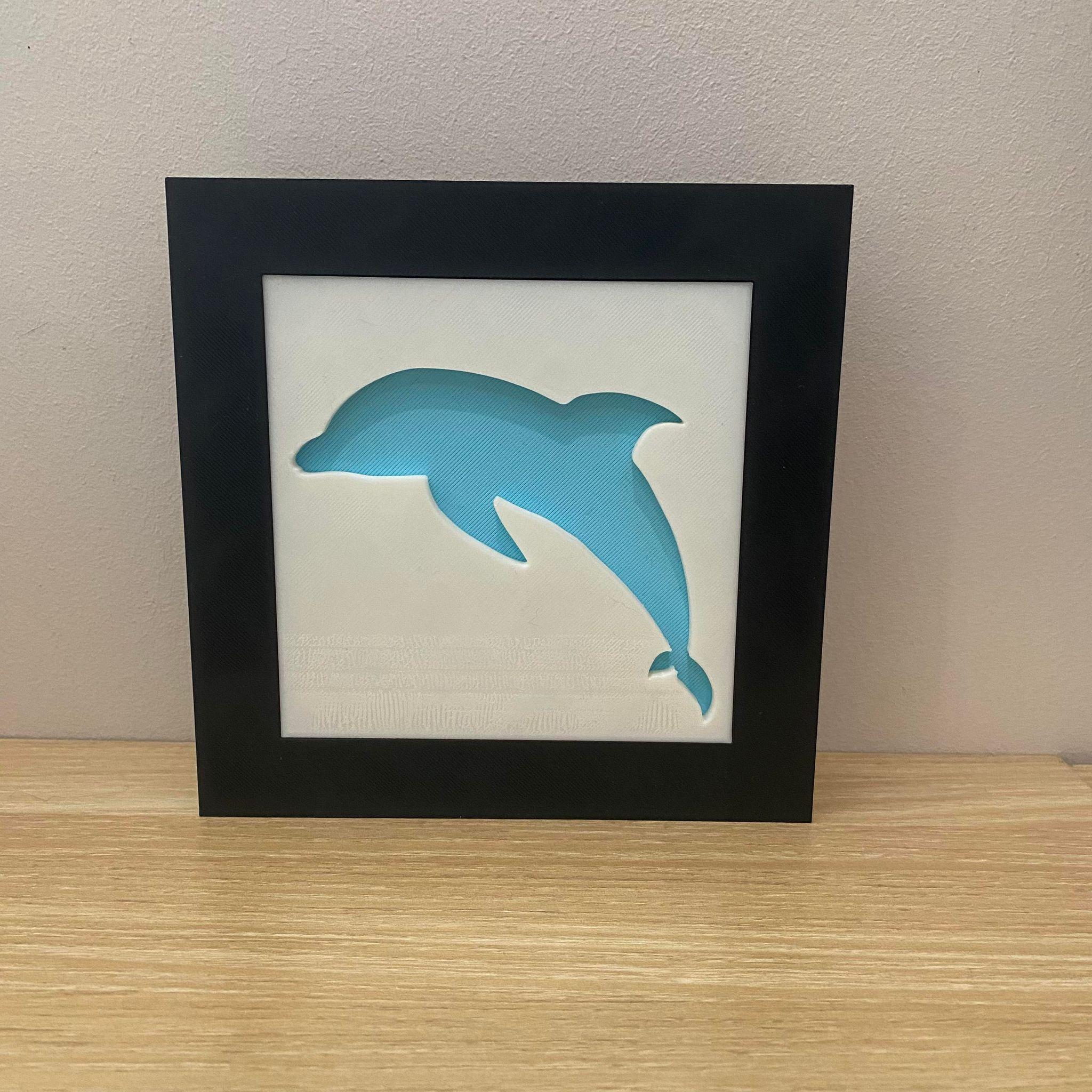 Dolphin Decorative Frame 3d model