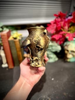 Gothic mushroom skull vase 3d model
