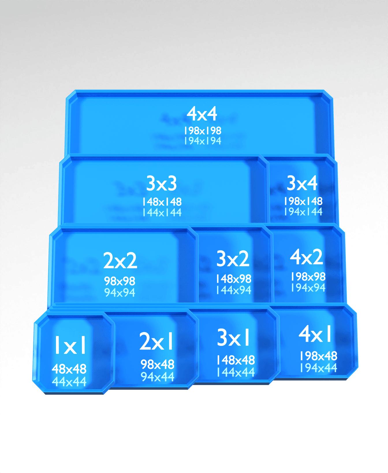 4x1 CU - Micro Multibin Shell 3d model