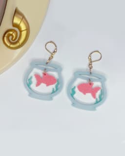 Fishbowl Earrings 3d model